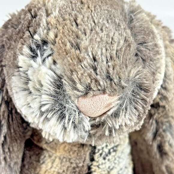 JellyCat Woodland Bashful Bunny Plush Stuffed Animal Toy Grey Brown Rabbit 11" - Picture 6 of 9